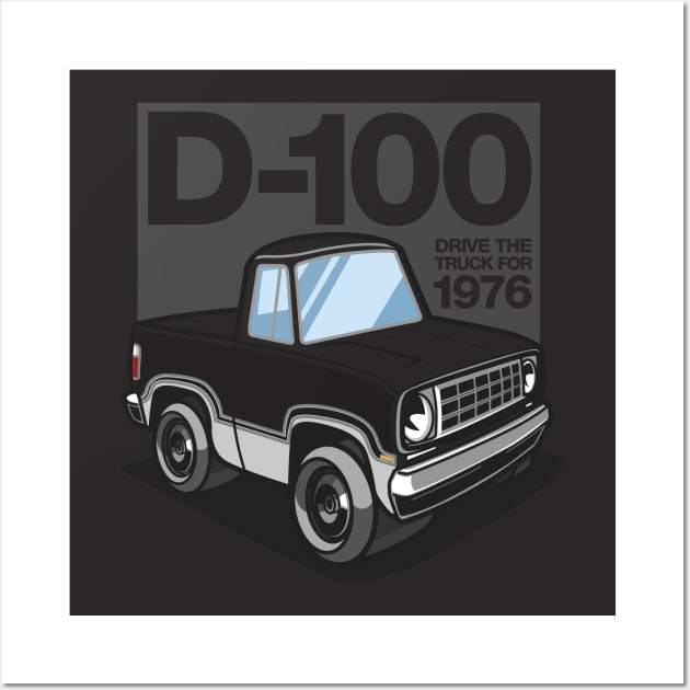 D100 - 1976 White Base (Midnight Black) Wall Art by jepegdesign